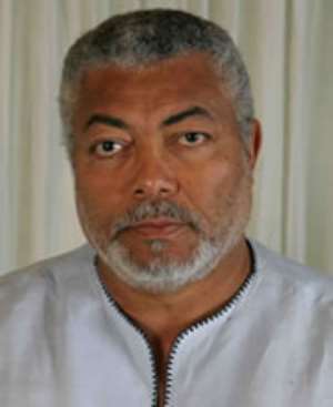 Rawlings interacts with NDC supporters at Asawasi
